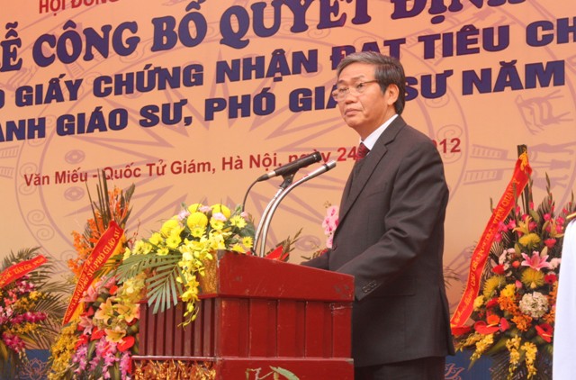 ພິທີປະກາດຂໍ້ຕົກລົງນາມຕຳແໜ່ງສາດສະດາຈານ, ຮອງສາດສະດາຈານປີ 2012